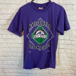 Vintage Nutmeg Colorado Rockies MLB 1995 T-shirt L